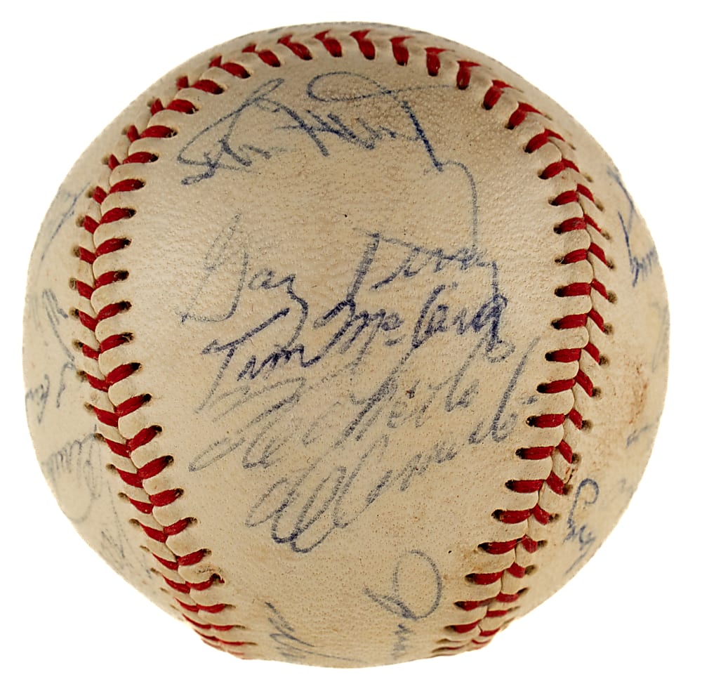 1966 National League All-Star Team-Signed Baseball with Clemente, Koufax, and Aaron - JSA