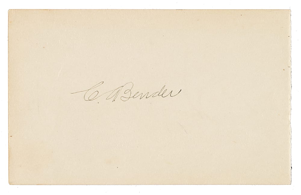 Chief Bender Cut Signature