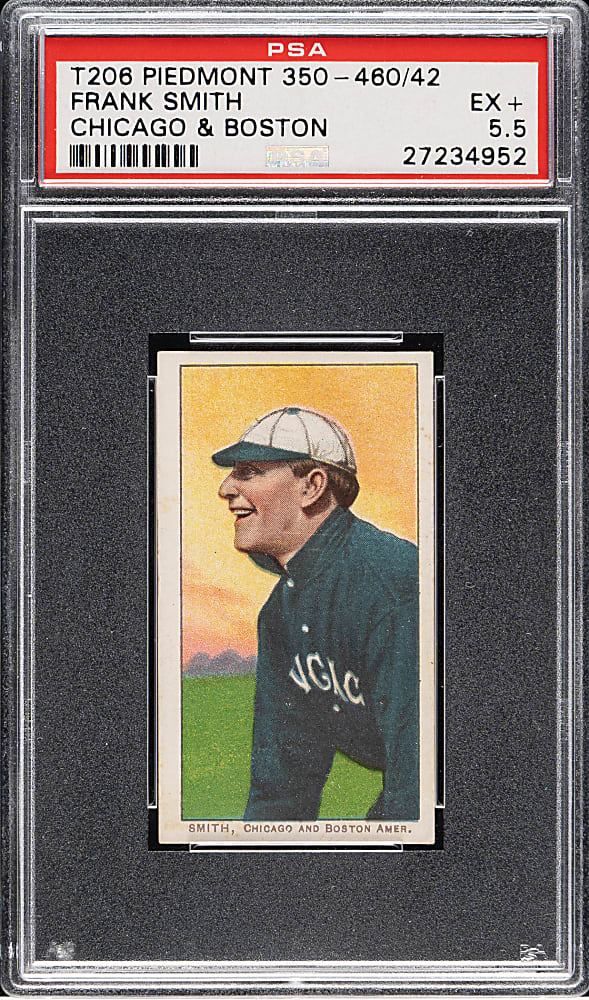 1909-1911 T206 White Border Frank Smith Chicago & Boston PSA EX+ 5.5 - Piedmont "Factory 42" Back - 1 of 1 - Highest Graded!