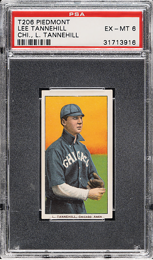 1909-1911 T206 White Border Lee Tannehill (L. Tannehill on Front) PSA EX-MT 6