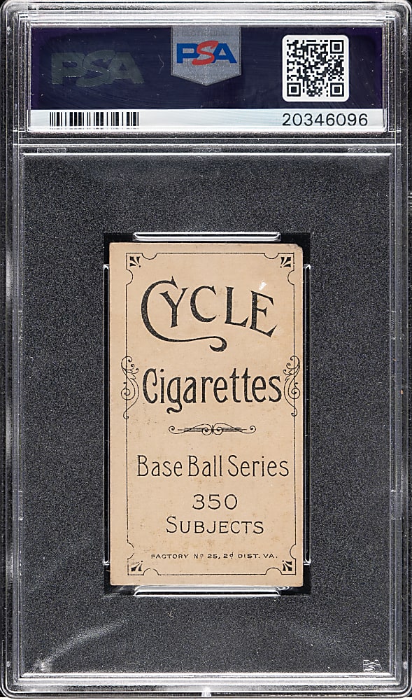1909-1911 T206 White Border Bill Burns PSA VG-EX 4 - Cycle 350 Back