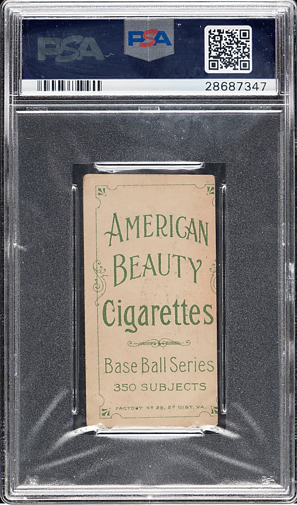 1909-1911 T206 White Border Billy Purtell PSA VG-EX 4 (MC) - American Beauty 350 Back