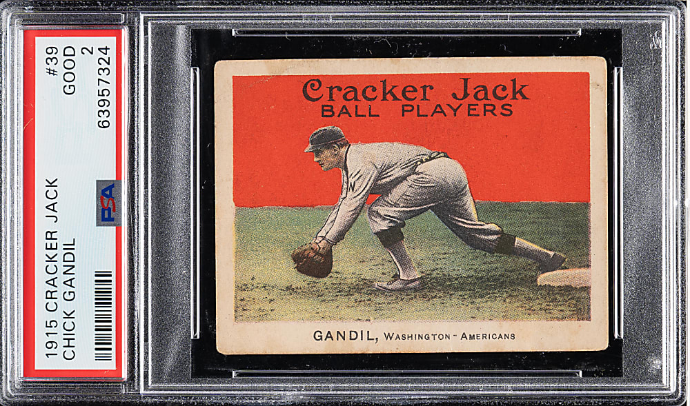 1915 E145 Cracker Jack #39 Chick Gandil PSA GOOD 2