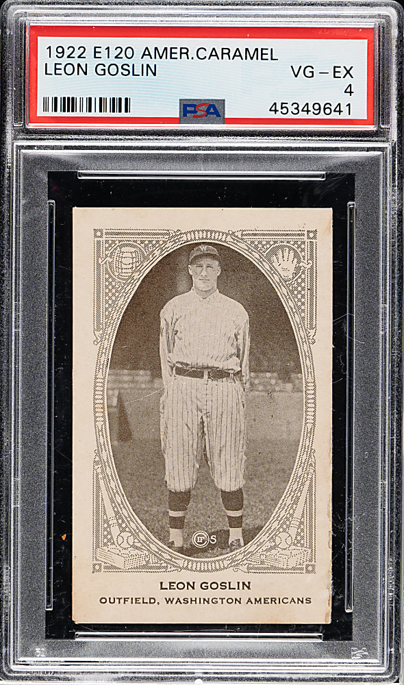 1922 E120 American Caramel Leon Goslin PSA VG-EX 4