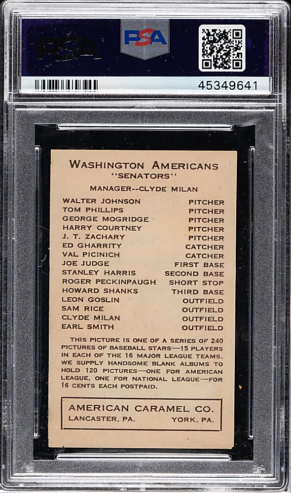 1922 E120 American Caramel Leon Goslin PSA VG-EX 4