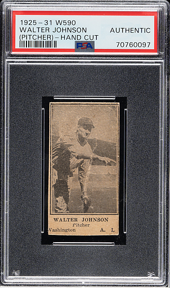 1925-1931 W590 Walter Johnson Pitcher - PSA