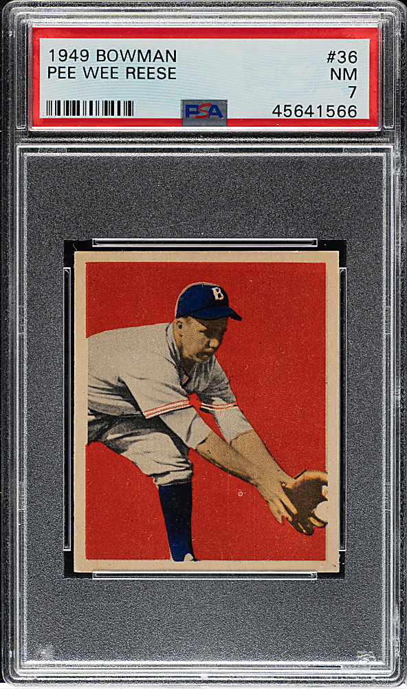 1949 Bowman #36 Pee Wee Reese PSA NM 7