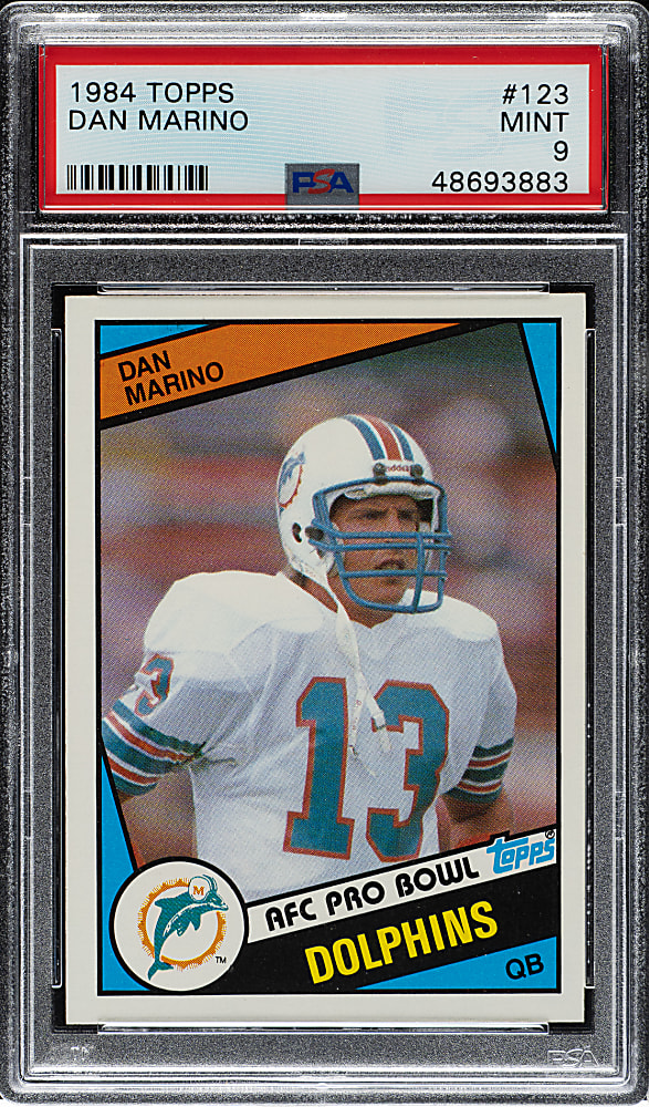 1984 Topps Football #123 Dan Marino Rookie PSA MINT 9