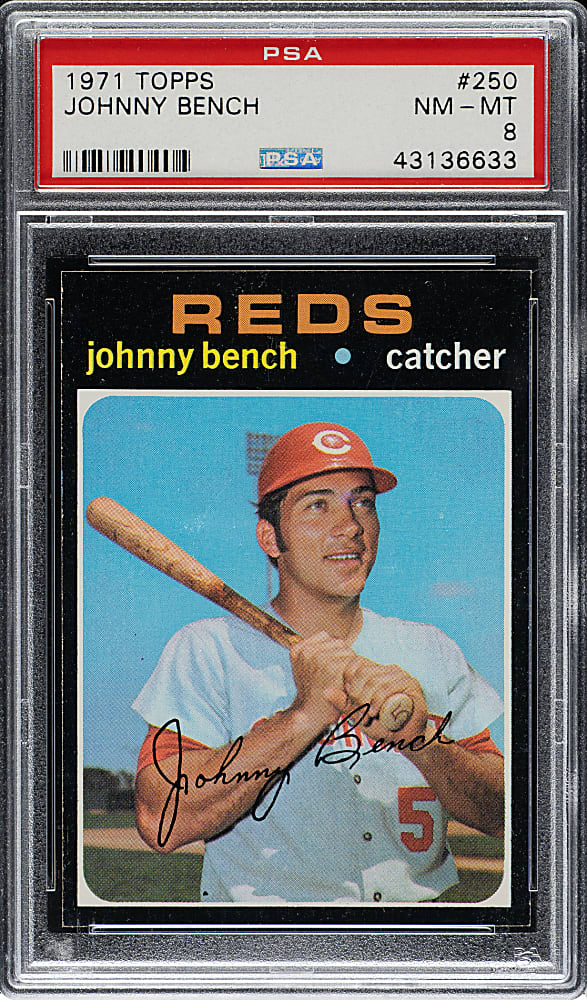 1971 Topps #250 Johnny Bench PSA NM-MT 8