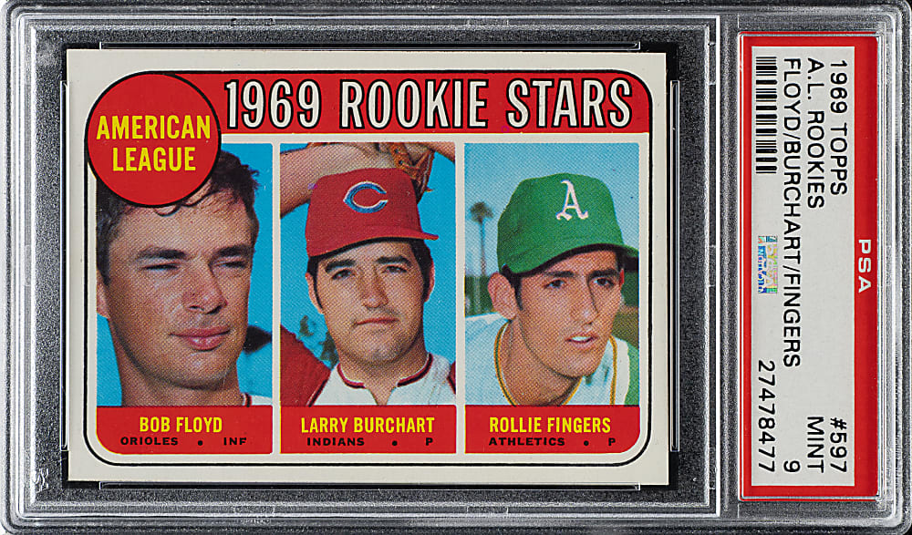 1969 Topps #597 Rollie Fingers Rookie PSA MINT 9