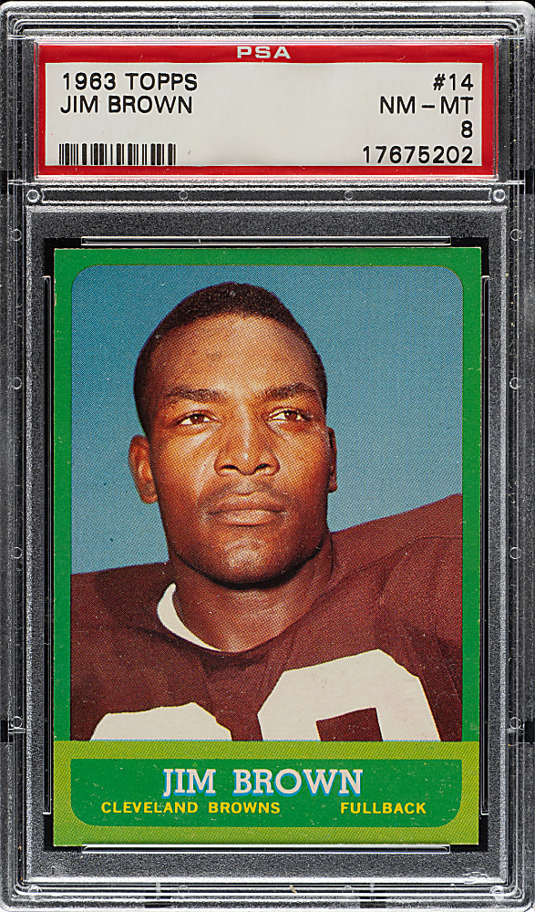1963 Topps Football #14 Jim Brown PSA NM-MT 8
