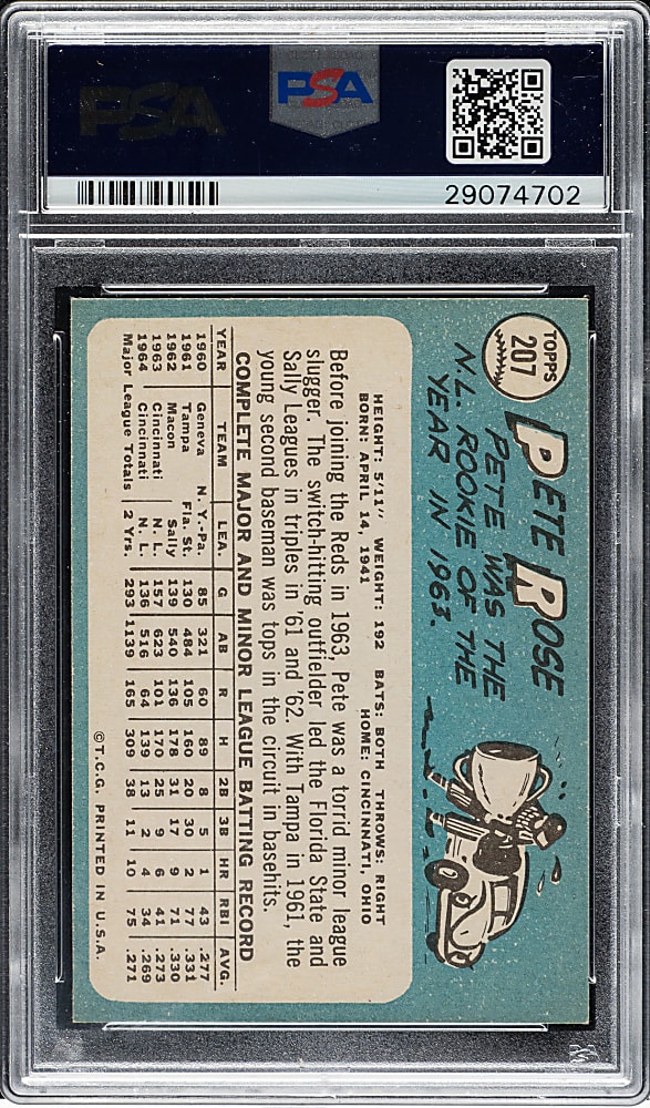 1965 Topps #207 Pete Rose PSA NM-MT+ 8.5