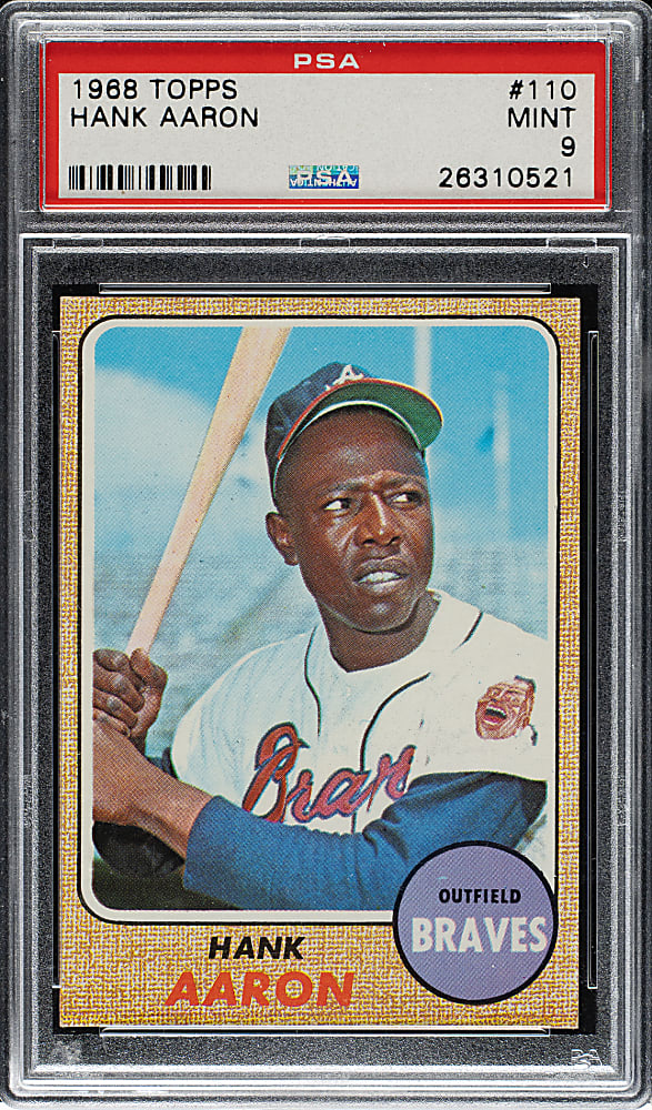 1968 Topps #110 Hank Aaron PSA MINT 9