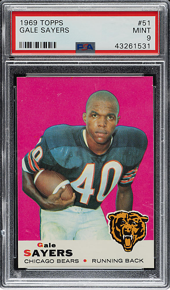 1969 Topps Football #51 Gale Sayers PSA MINT 9