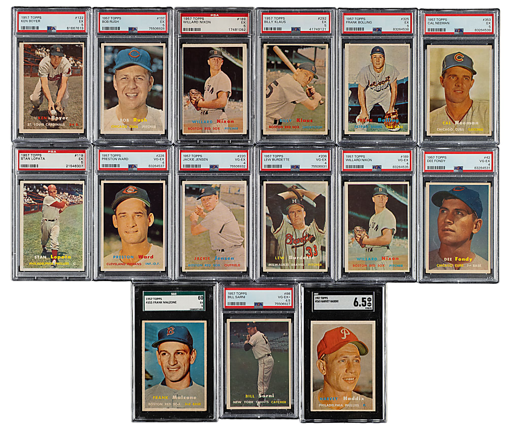 1957 Topps PSA- and BVG-Graded Collection (59) Including Al Kaline and Luis Aparicio