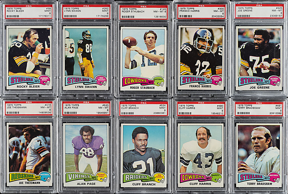 1975 Topps Football PSA-Graded Near-Complete Set (520/528)