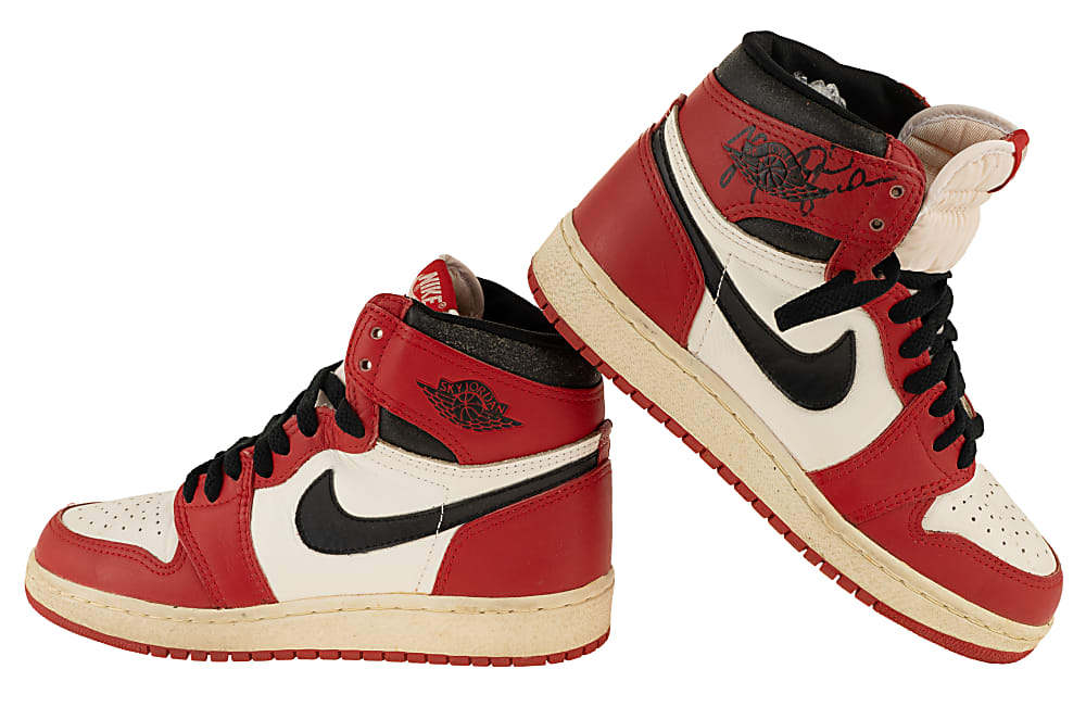 Michael Jordan Signed Nike Air Jordan 1 Sneakers - JSA