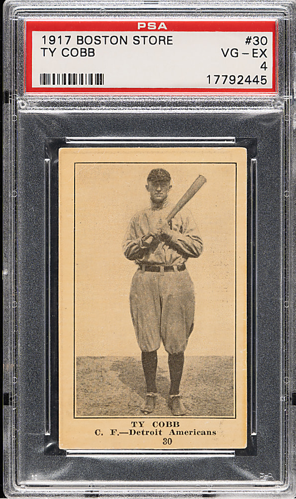 1917 H801-8 Boston Store #30 Ty Cobb PSA VG-EX 4
