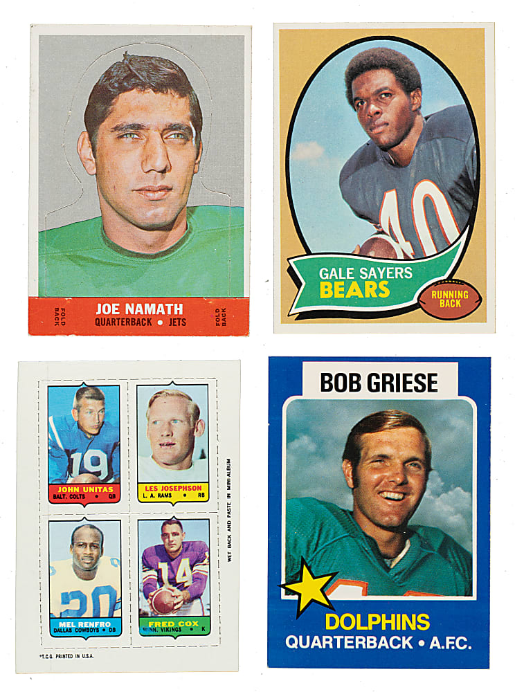1968 to 1974 Topps Football Insert and Oddball Collection (673) Including Complete and Near-Complete Sets
