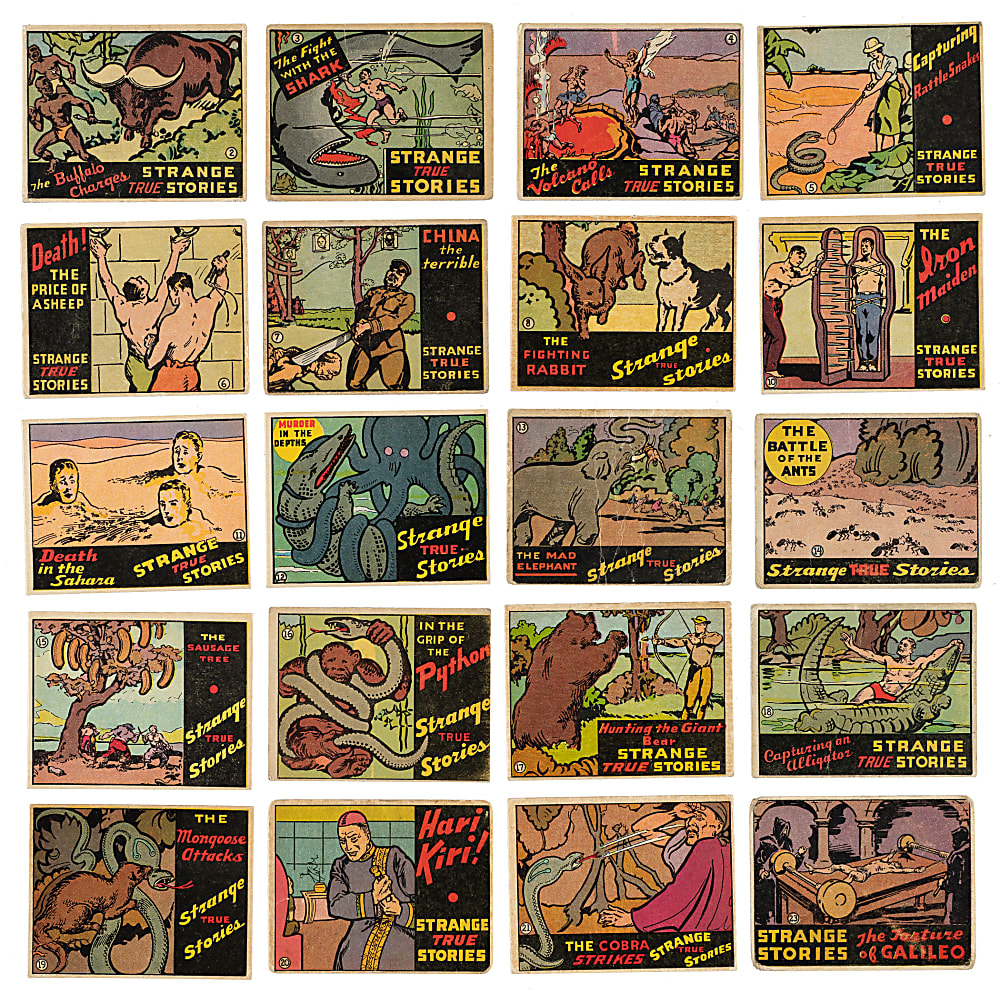 1936 R144 "Strange True Stories" Complete Set (24) Plus Wrapper