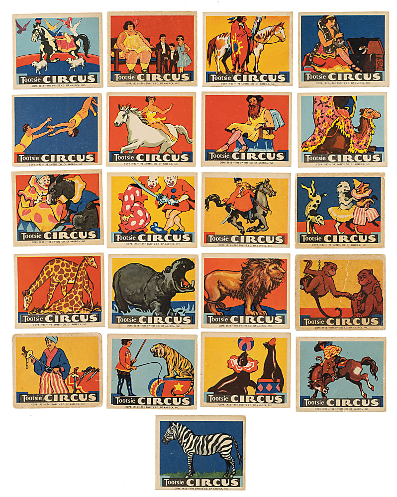 1933 R152 Sweets Company of America "Tootsie Circus" Complete Set (25)