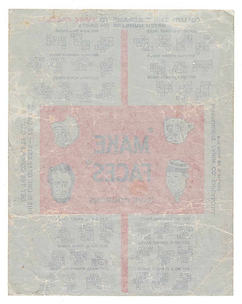 Rare 1930s R87 George Milkes - Independent Candy Company "Make Faces" Wrapper