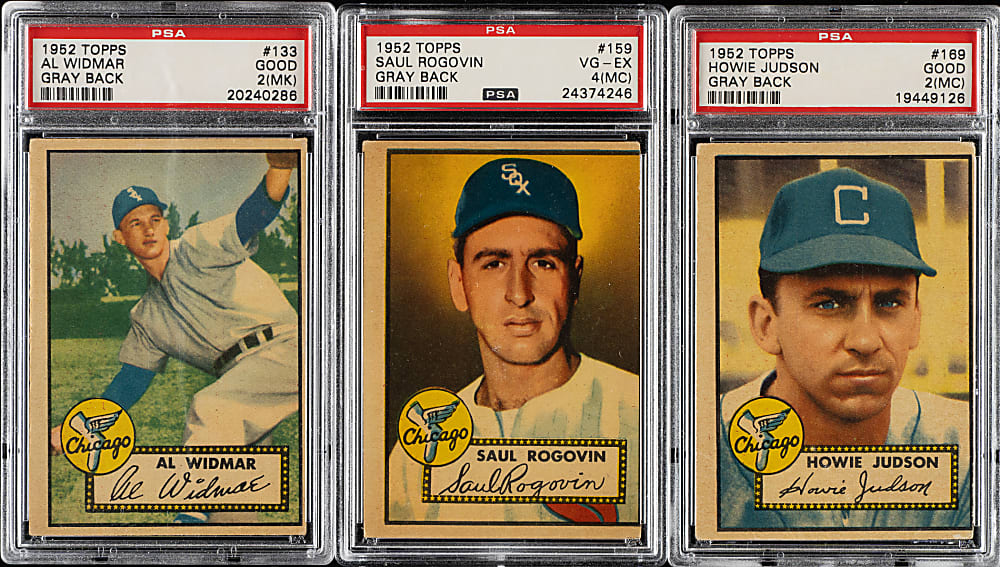 1952 Topps "Canadian" Gray Back Chicago White Sox PSA-Graded Complete Team Set (3)