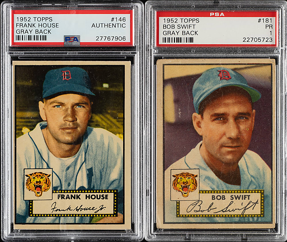 1952 Topps "Canadian" Gray Back Detroit Tigers PSA-Graded Complete Team Set (2)