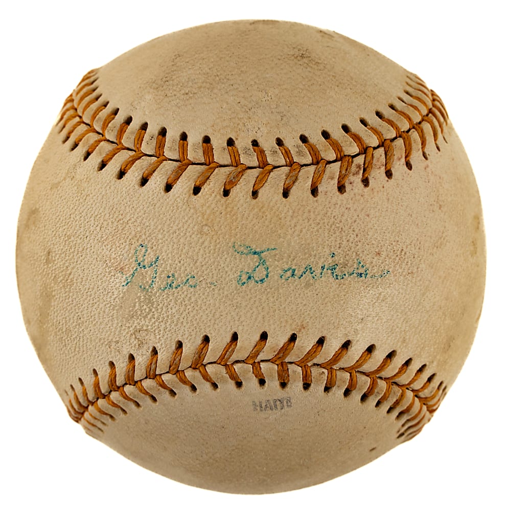 George "Kiddo" Davis Single-Signed Baseball - JSA
