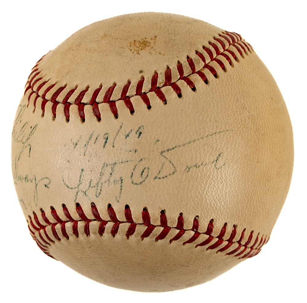 Lefty O'Doul Single-Signed Baseball - JSA