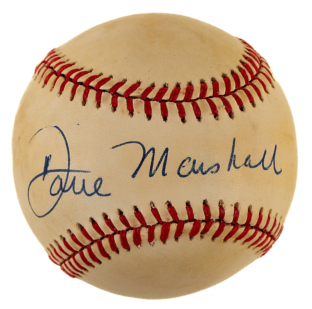 Dave Marshall Single-Signed Baseball - JSA