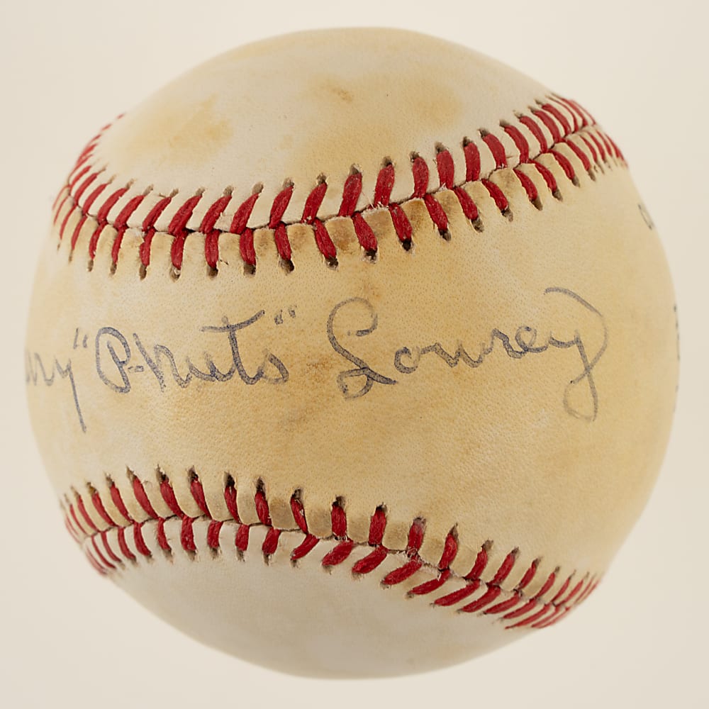Harry "P-Nuts" Lowrey Single-Signed Baseball - JSA