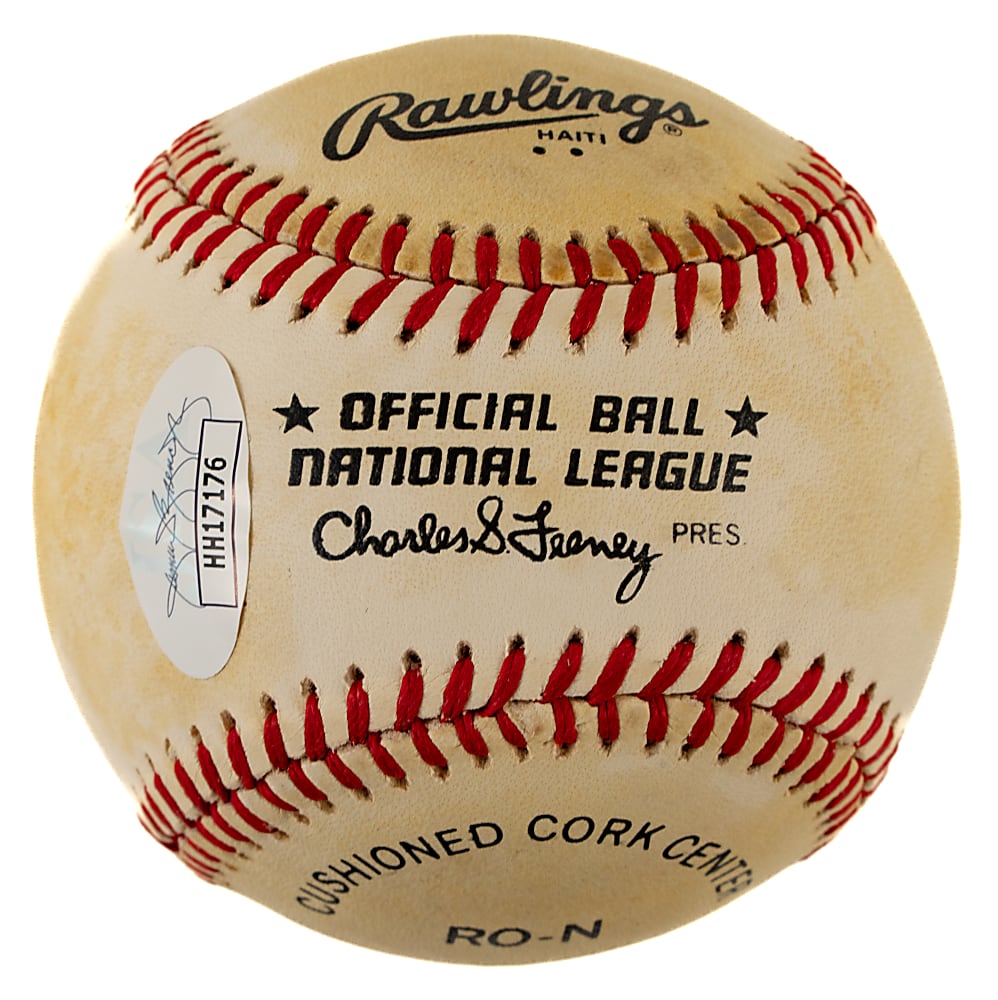 Harry "P-Nuts" Lowrey Single-Signed Baseball - JSA