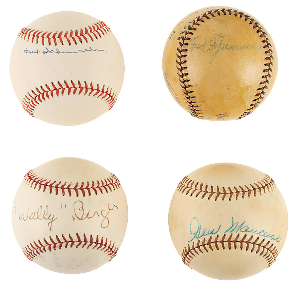 1930s New York Giants World Series and/or National League Champions Single-Signed Baseball Collection (23) Including Berger, Melton, Mancuso, Fitzsimmons, Moore, and Schumacher - JSA and PSA/DNA