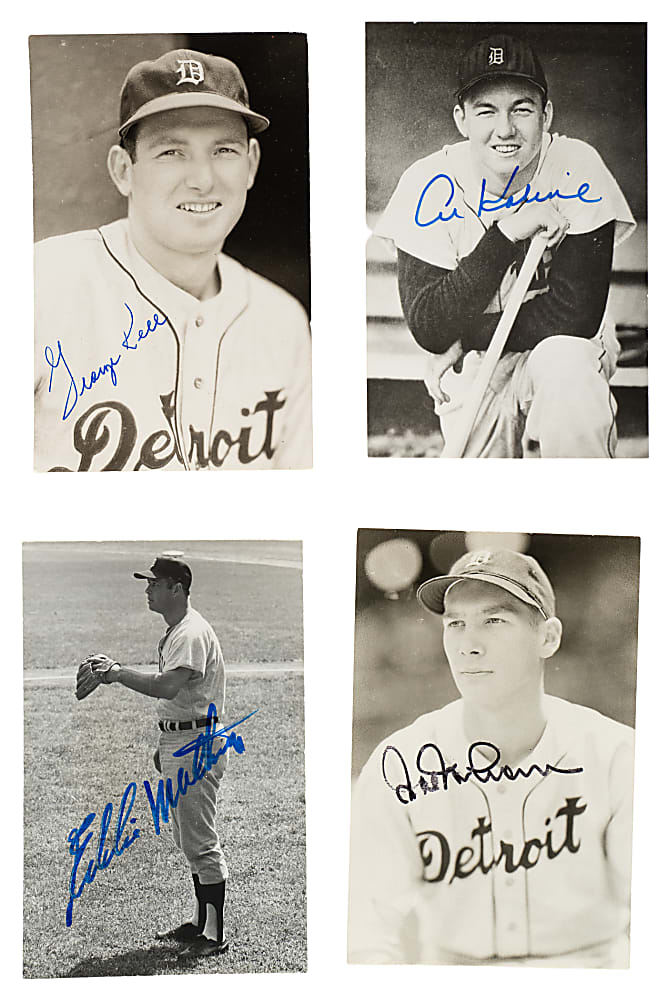 1940s to 1970s Detroit Tigers Signed Real-Photo Postcard Collection (202) Including Kaline, Mathews, Gehringer, and Kell