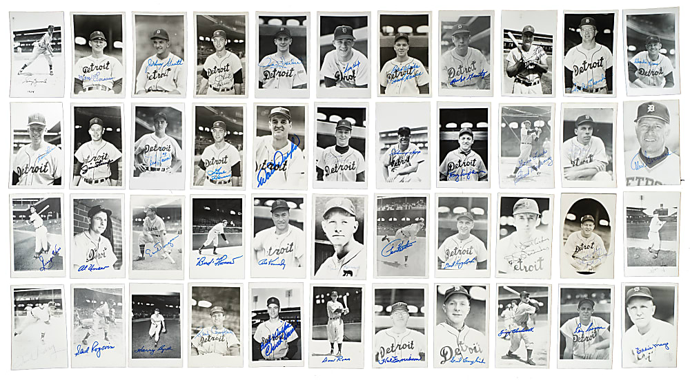 1940s to 1970s Detroit Tigers Signed Real-Photo Postcard Collection (202) Including Kaline, Mathews, Gehringer, and Kell