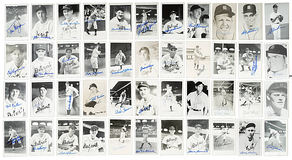 1940s to 1970s Detroit Tigers Signed Real-Photo Postcard Collection (202) Including Kaline, Mathews, Gehringer, and Kell