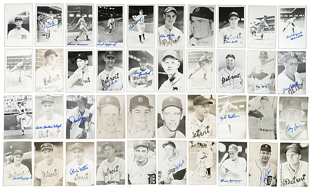 1940s to 1970s Detroit Tigers Signed Real-Photo Postcard Collection (202) Including Kaline, Mathews, Gehringer, and Kell