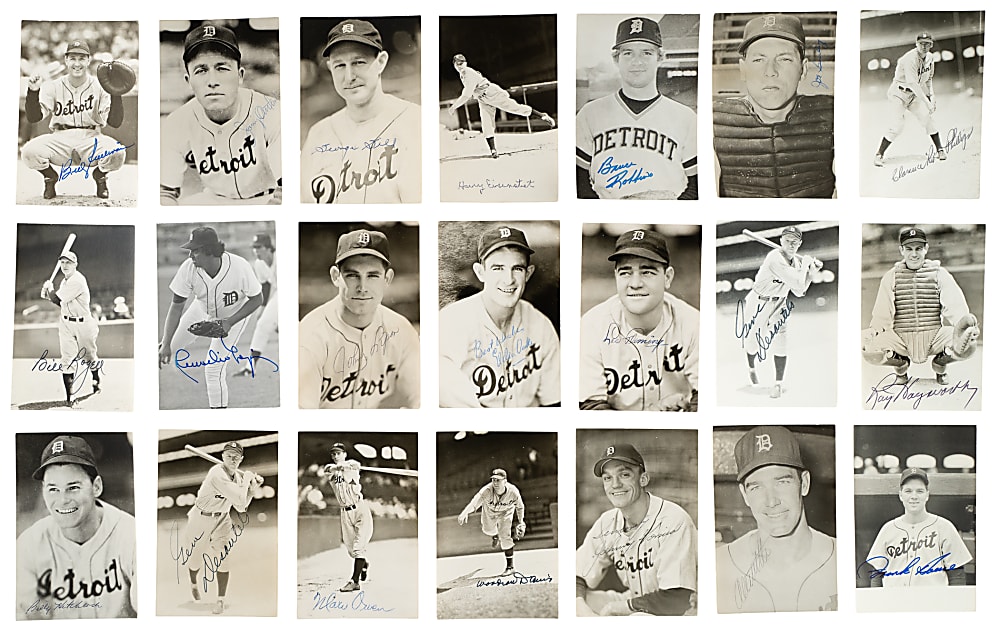 1940s to 1970s Detroit Tigers Signed Real-Photo Postcard Collection (202) Including Kaline, Mathews, Gehringer, and Kell