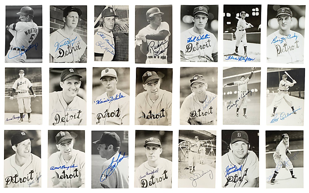 1940s to 1970s Detroit Tigers Signed Real-Photo Postcard Collection (202) Including Kaline, Mathews, Gehringer, and Kell