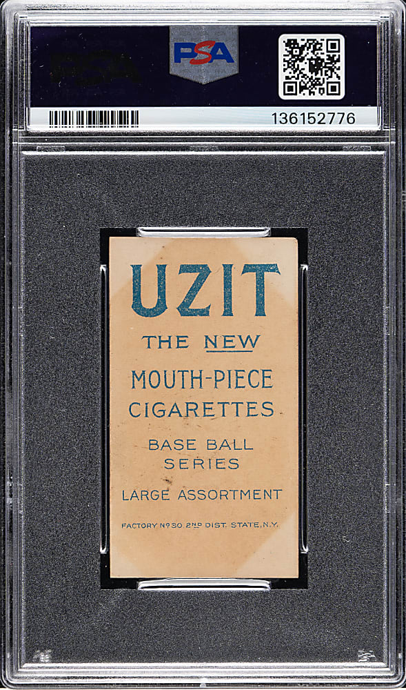 1909-1911 T206 White Border George Mullin with Bat PSA GOOD 2 - Uzit Back