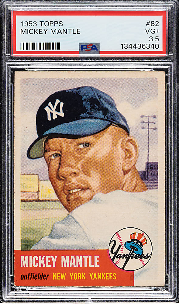 1953 Topps #82 Mickey Mantle PSA VG+ 3.5