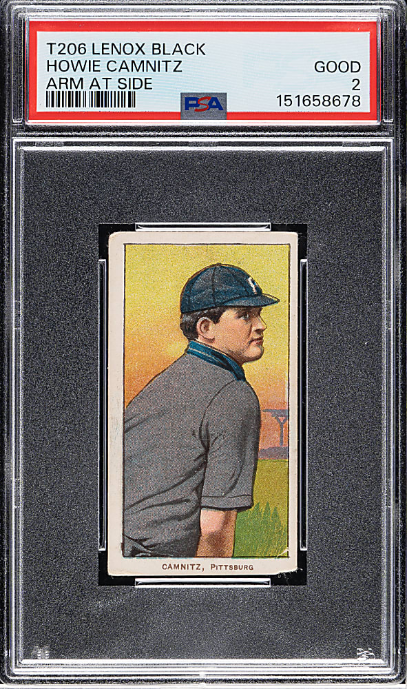 1909-1911 T206 White Border Howie Camnitz Arm at Side PSA GOOD 2 - Lenox Back