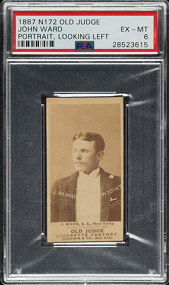 1889 N172 Old Judge John Ward Portrait PSA EX-MT 6