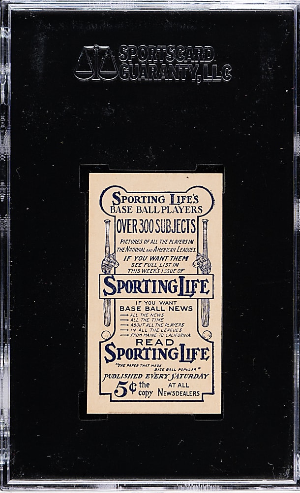 1910-1911 M116 Sporting Life John McGraw ("300 Subjects" Back) SGC NM/MT 88 - 1 of 1 - Highest Graded!