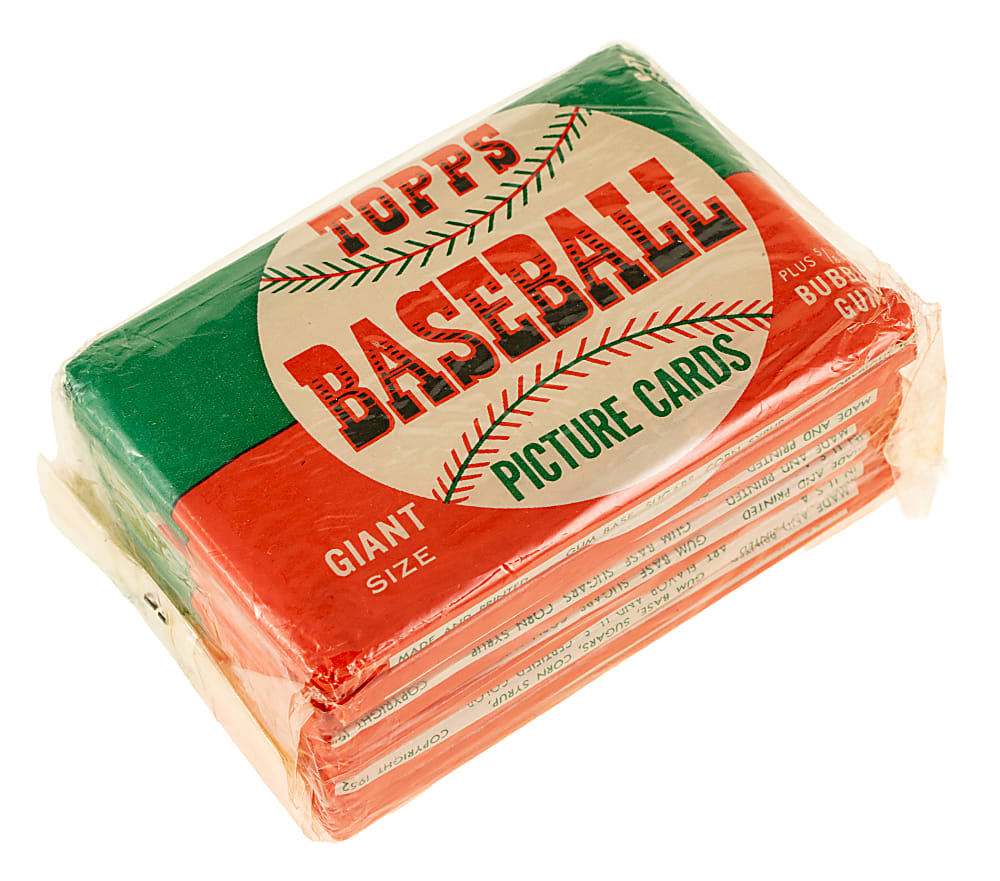 Exceptional 1952 Topps Unopened Five-Cent Wax Pack Collection (8) - Cellophane-Wrapped "Brick" From 1990s Seattle Find!