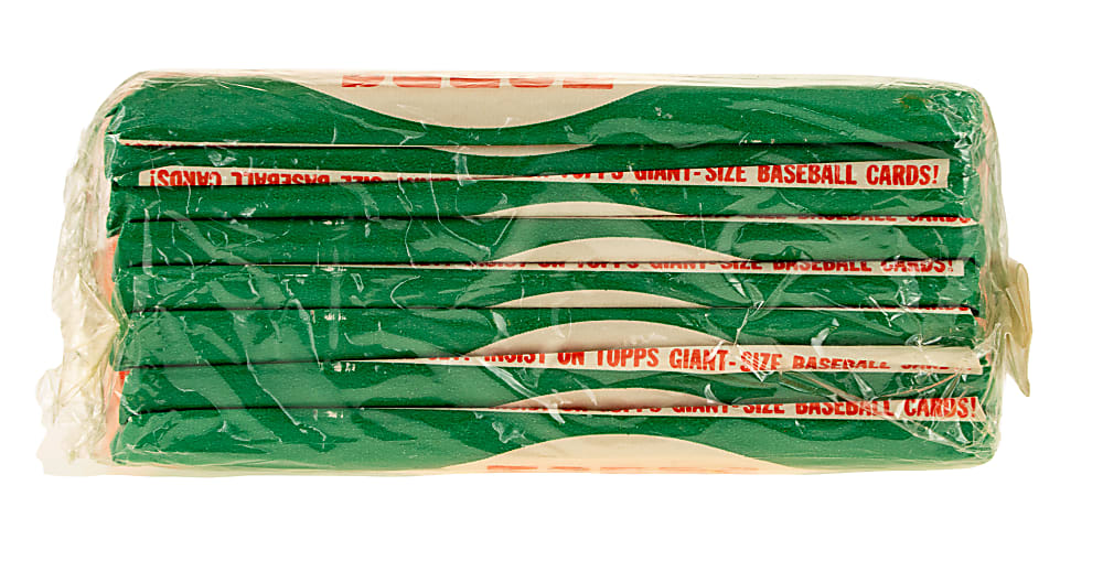 Exceptional 1952 Topps Unopened Five-Cent Wax Pack Collection (8) - Cellophane-Wrapped "Brick" From 1990s Seattle Find!