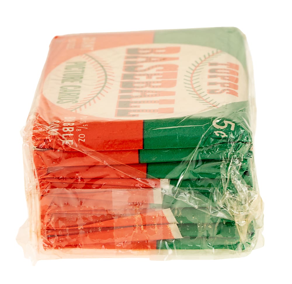 Exceptional 1952 Topps Unopened Five-Cent Wax Pack Collection (8) - Cellophane-Wrapped "Brick" From 1990s Seattle Find!