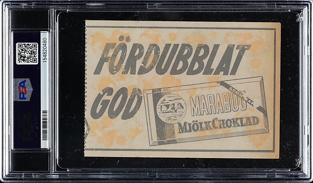 June 24, 1958 World Cup Semifinal (Brazil vs. France) Ticket Stub PSA FAIR 1.5 - Pele Hat Trick