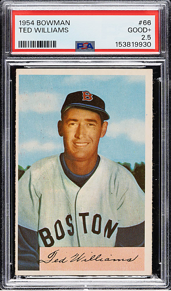 1954 Bowman #66 Ted Williams PSA GOOD+ 2.5